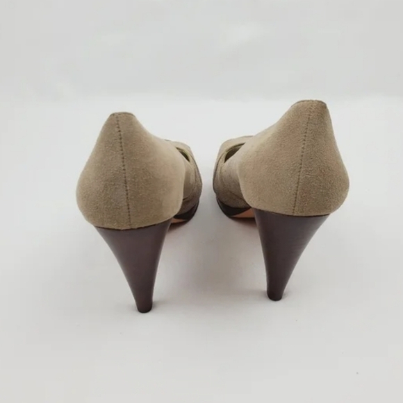 Boden Real Leather Taupe Heel Pumps Size 38/8 - Picture 6 of 10